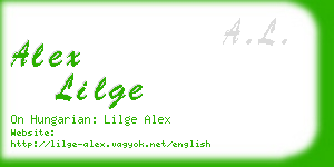 alex lilge business card